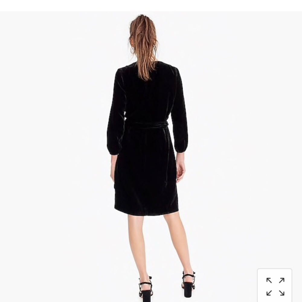 J Crew wrap dress in drapey velvet -navy - Picture 4 of 4
